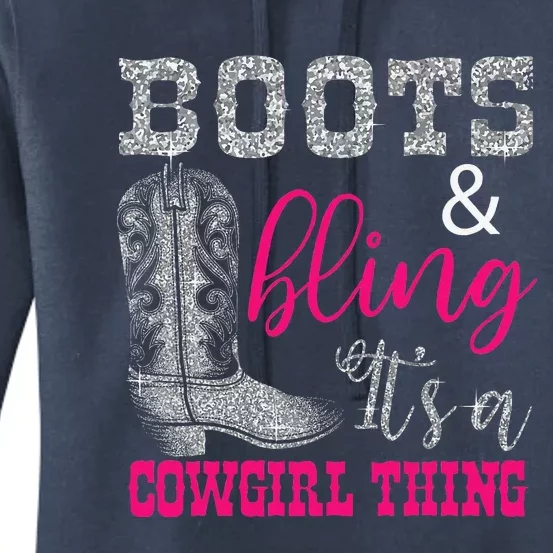 Funny Cowgirl Boots Bling Women Gift Country Life Women's Pullover Hoodie