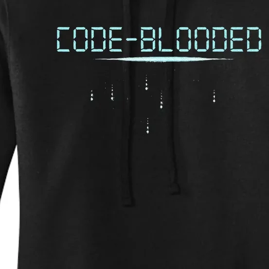 Funny Code Blooded Computer Software Programmer Binary Tree Women's Pullover Hoodie