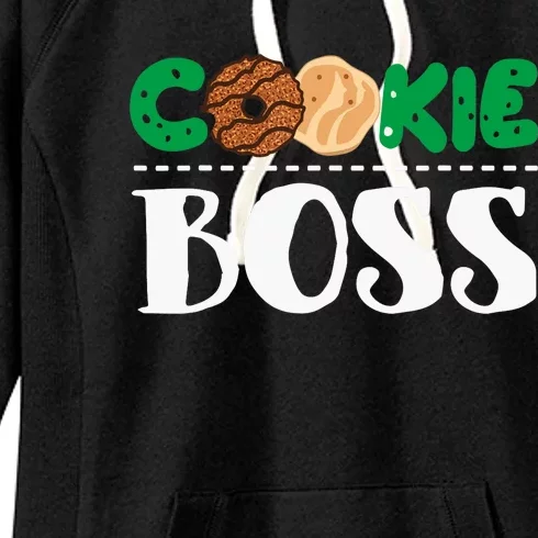 Funny Cookie Boss Girl Troop Leader Family Matching Women's Fleece Hoodie