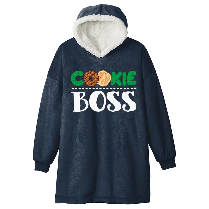 Funny Cookie Boss Girl Troop Leader Family Matching Hooded Wearable Blanket