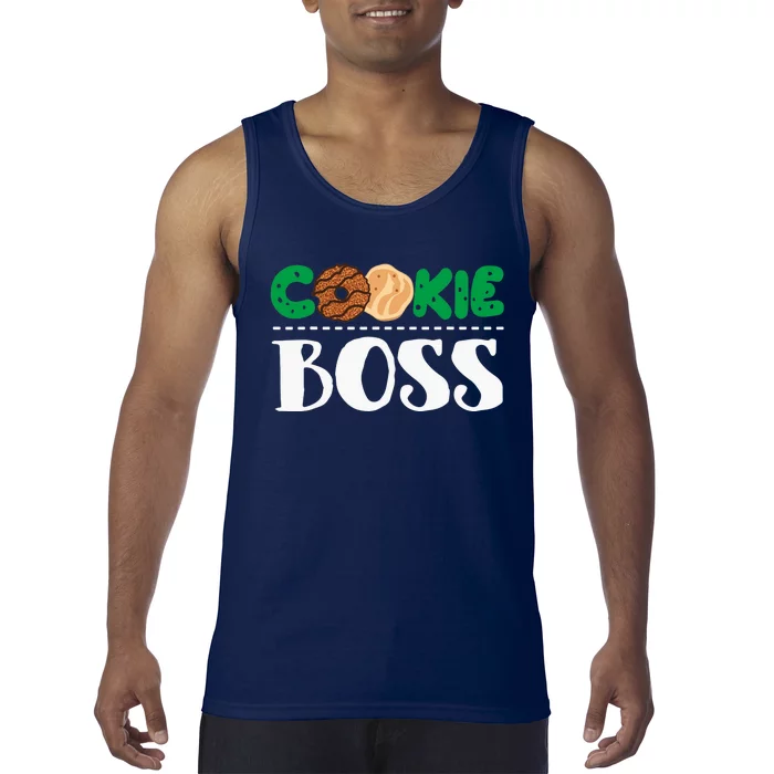 Funny Cookie Boss Girl Troop Leader Family Matching Tank Top