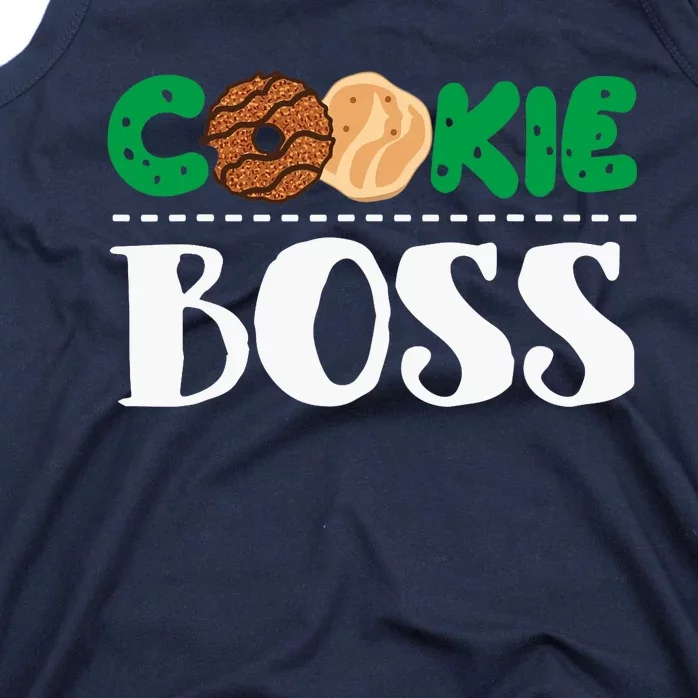 Funny Cookie Boss Girl Troop Leader Family Matching Tank Top