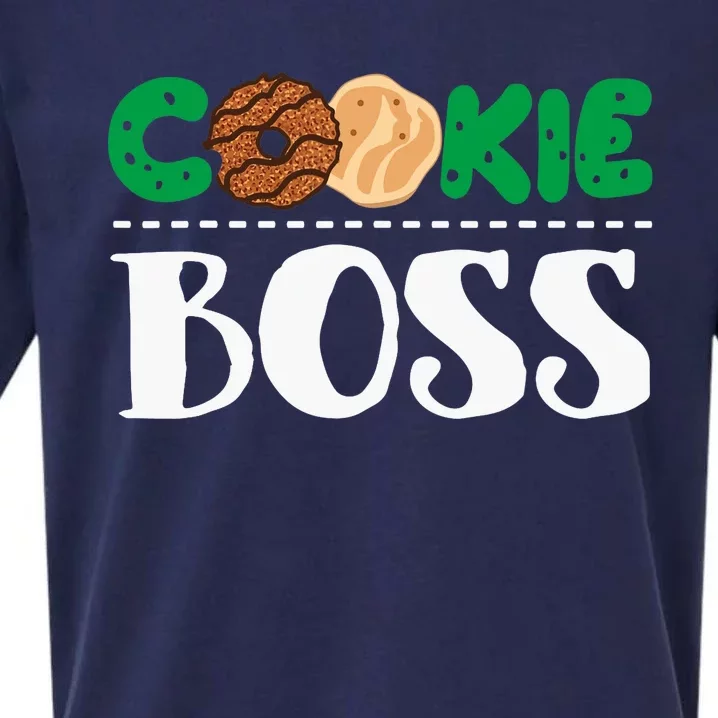 Funny Cookie Boss Girl Troop Leader Family Matching Sueded Cloud Jersey T-Shirt