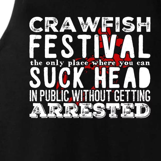 Funny Crawfish Boil Festival Ladies Tri-Blend Wicking Tank