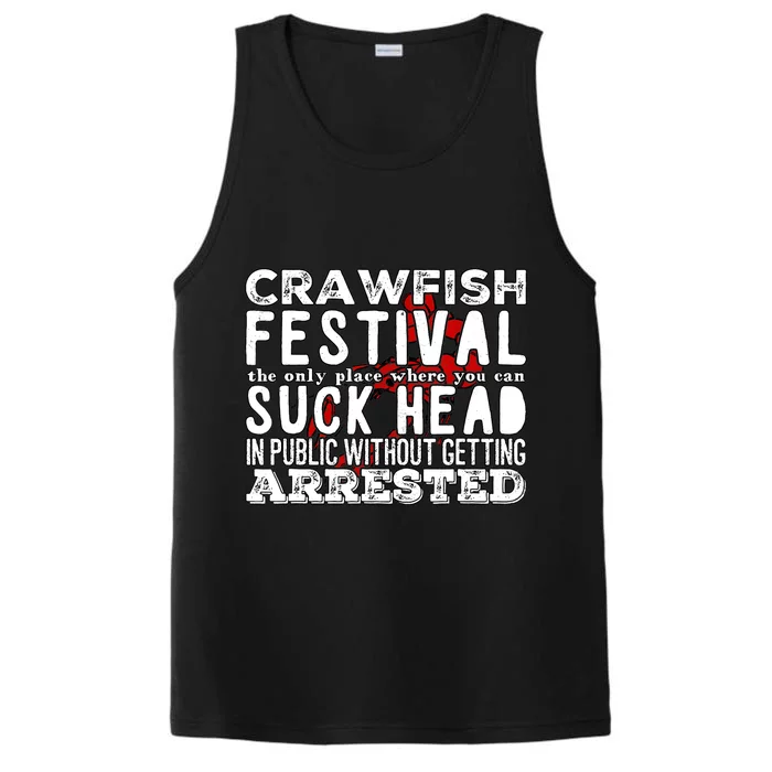 Funny Crawfish Boil Festival Performance Tank