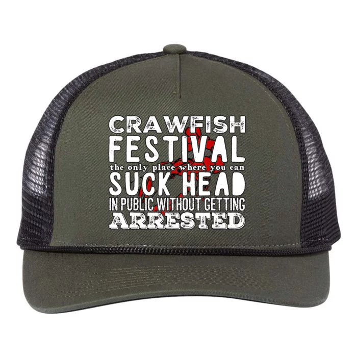 Funny Crawfish Boil Festival Retro Rope Trucker Hat Cap