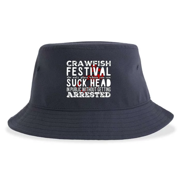 Funny Crawfish Boil Festival Sustainable Bucket Hat