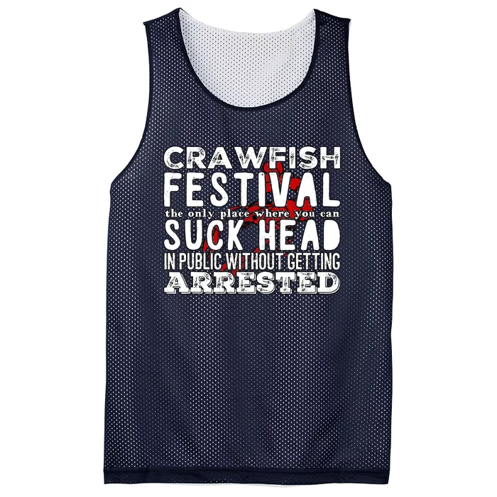 Funny Crawfish Boil Festival Mesh Reversible Basketball Jersey Tank