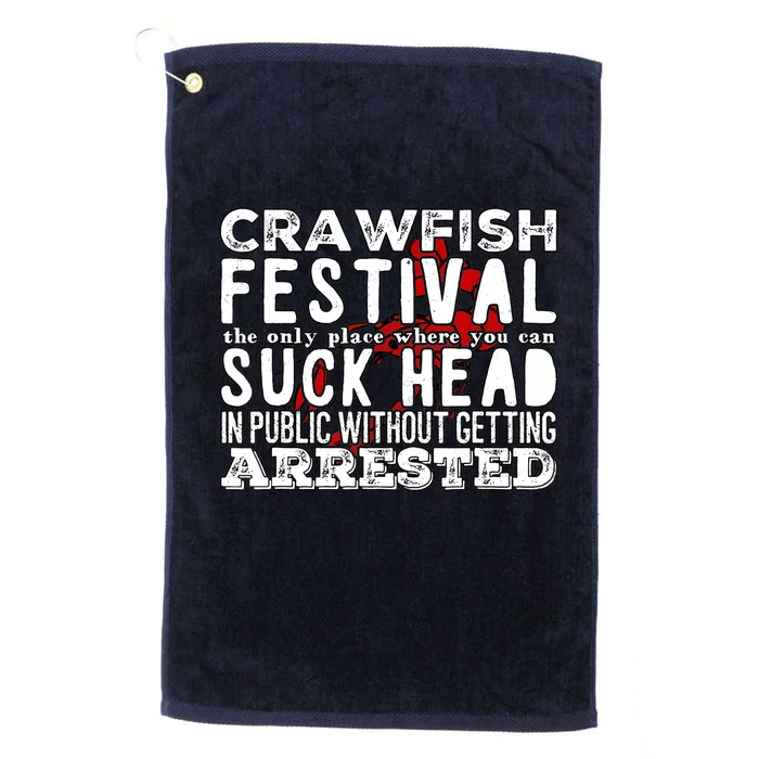 Funny Crawfish Boil Festival Platinum Collection Golf Towel