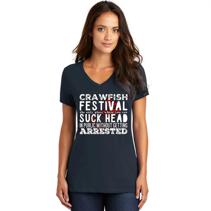 Funny Crawfish Boil Festival Women's V-Neck T-Shirt