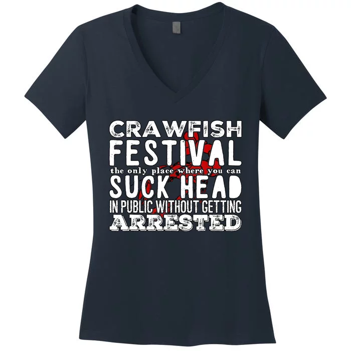 Funny Crawfish Boil Festival Women's V-Neck T-Shirt