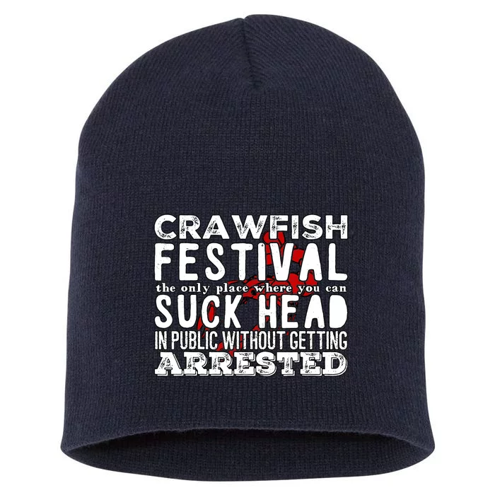 Funny Crawfish Boil Festival Short Acrylic Beanie