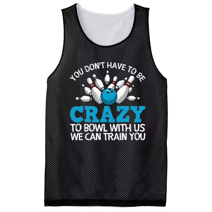 Funny Crazy Bowling Gift Bowlers Ten Pin Players Men Women Mesh Reversible Basketball Jersey Tank