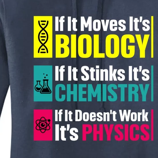 Funny Chemistry Biology Physics Nerd Funny Science Humor Gift Women's Pullover Hoodie