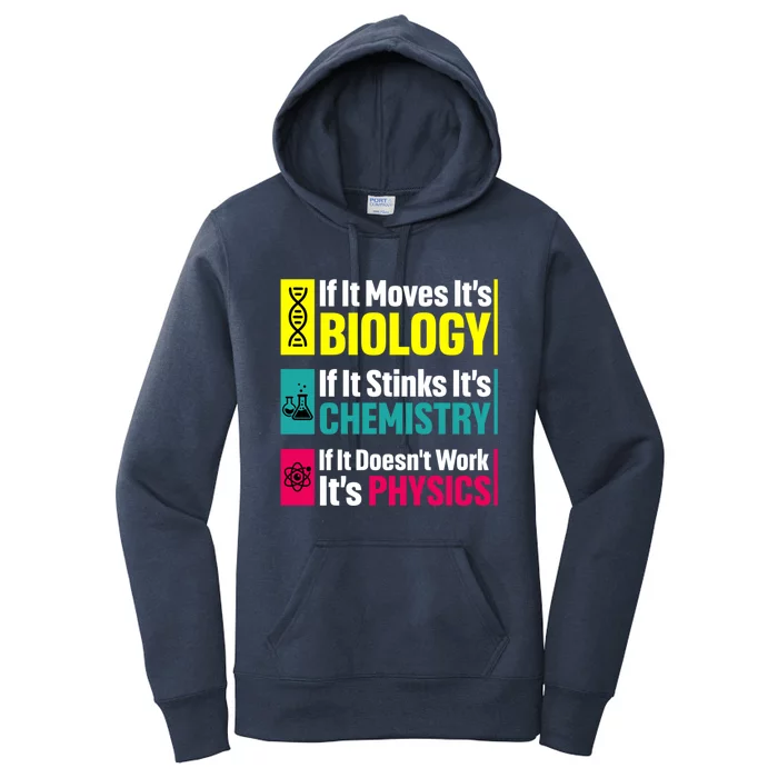 Funny Chemistry Biology Physics Nerd Funny Science Humor Gift Women's Pullover Hoodie