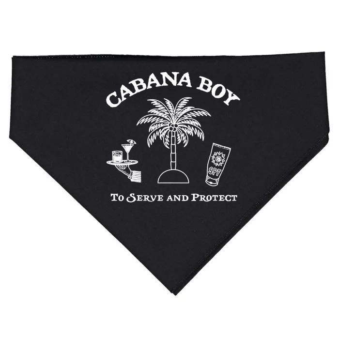 Funny Cabana Boy To Serve And Protect USA-Made Doggie Bandana