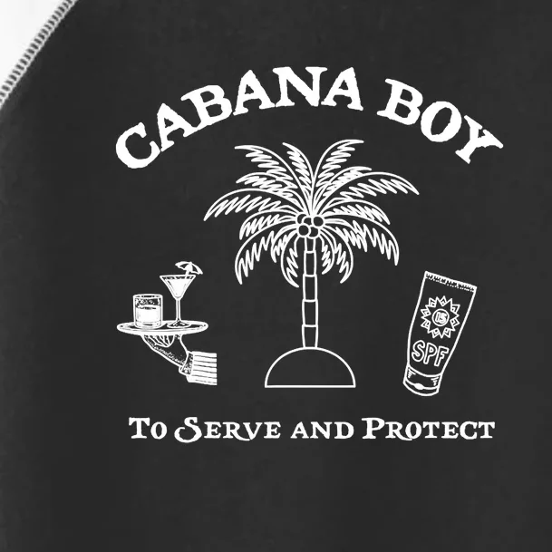 Funny Cabana Boy To Serve And Protect Toddler Fine Jersey T-Shirt