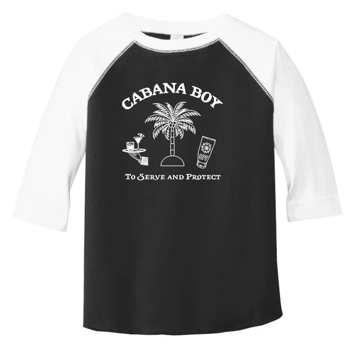 Funny Cabana Boy To Serve And Protect Toddler Fine Jersey T-Shirt