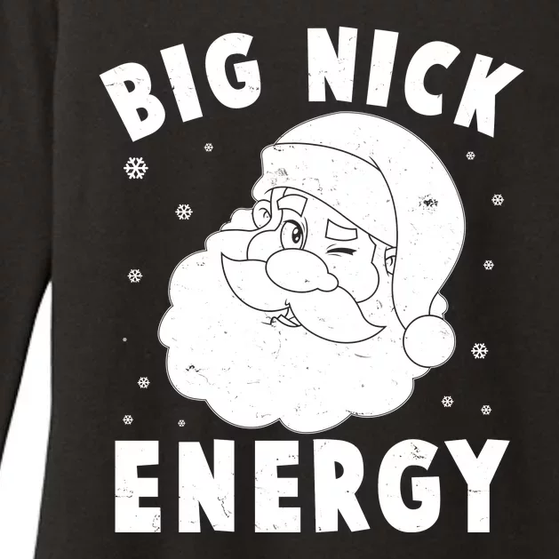 Funny Christmas Big Nick Energy Santa Claus Womens CVC Long Sleeve Shirt