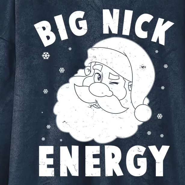 Funny Christmas Big Nick Energy Santa Claus Hooded Wearable Blanket