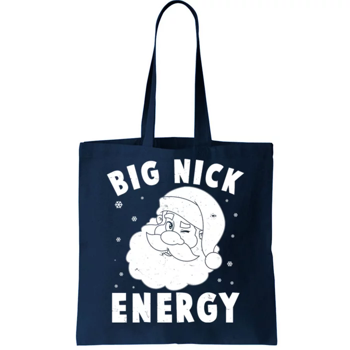 Funny Christmas Big Nick Energy Santa Claus Tote Bag