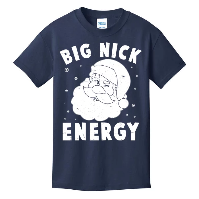 Funny Christmas Big Nick Energy Santa Claus Kids T-Shirt