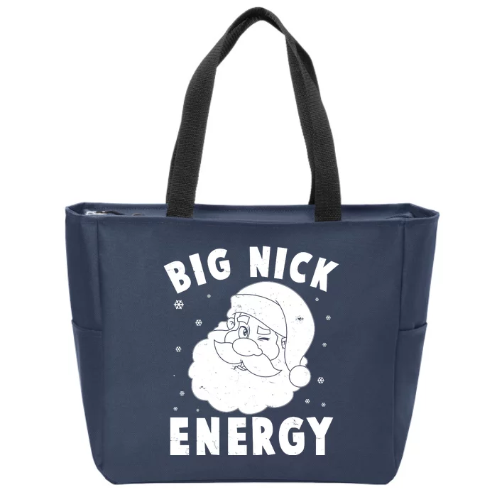 Funny Christmas Big Nick Energy Santa Claus Zip Tote Bag