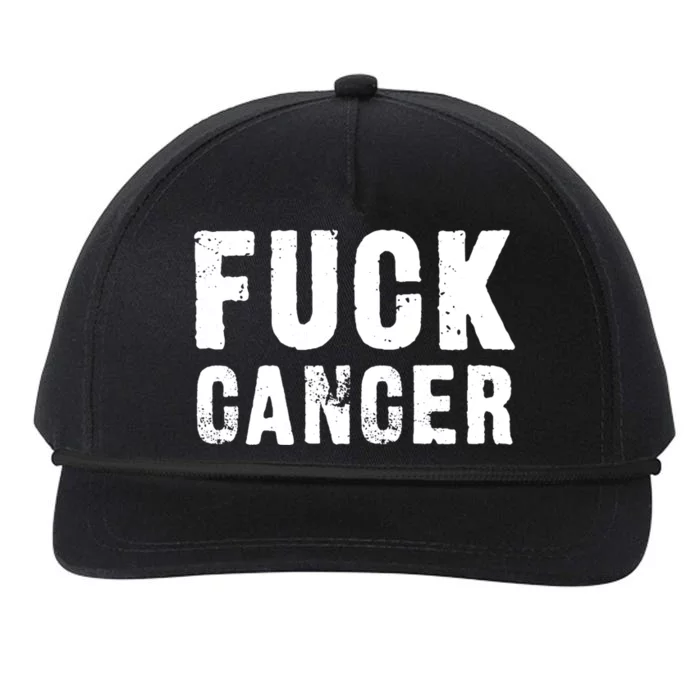 Fuck Cancer Black Font Gift Snapback Five-Panel Rope Hat