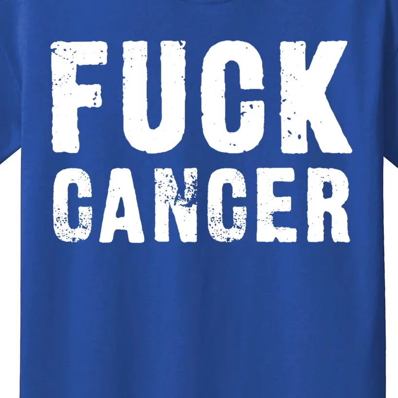 Fuck Cancer Black Font Gift Kids T-Shirt