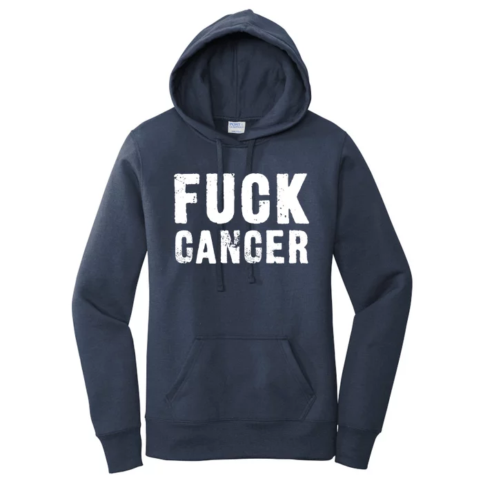 Fuck Cancer Black Font Gift Women's Pullover Hoodie