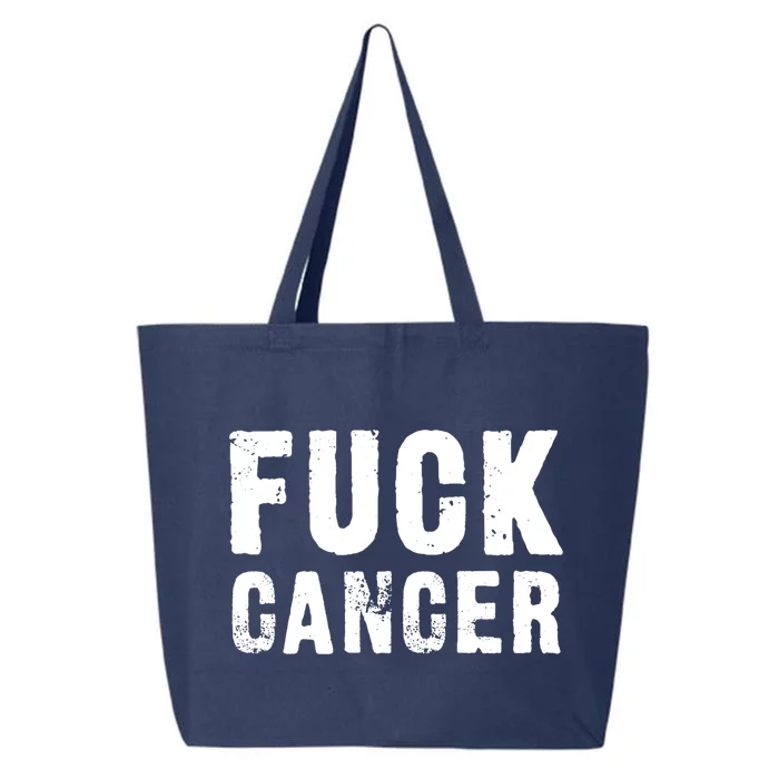 Fuck Cancer Black Font Gift 25L Jumbo Tote