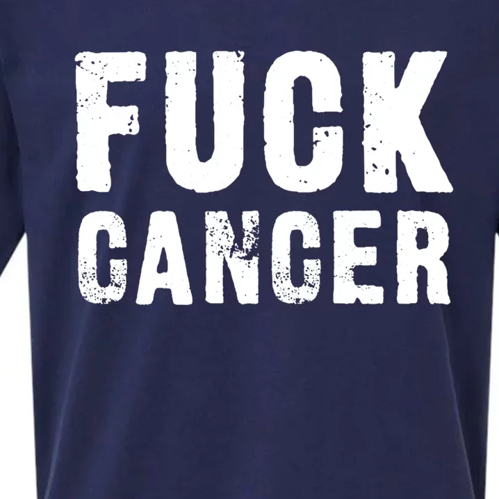 Fuck Cancer Black Font Gift Sueded Cloud Jersey T-Shirt