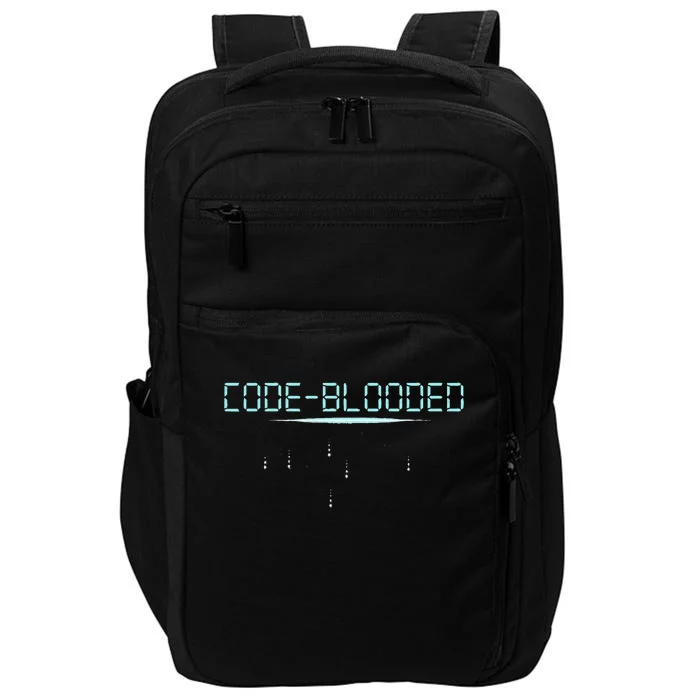 Funny Code Blooded Computer Software Programmer Binary Tree Impact Tech Backpack