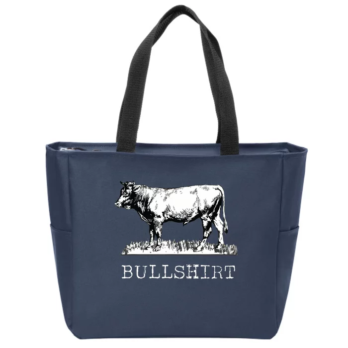 Funny Cow Bullshirt Bulls Zip Tote Bag