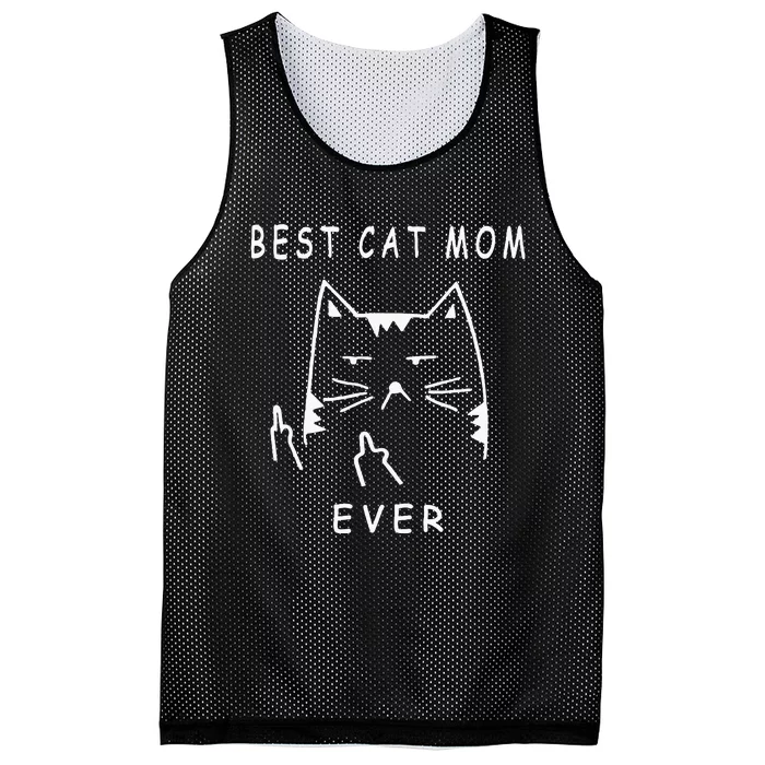 Funny Cat Best Cat Mom Ever Meow With My Cat Funny Gift Mesh Reversible Basketball Jersey Tank