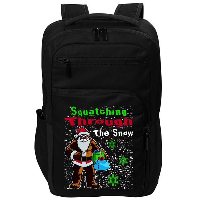 Funny Christmas Bigfoot Impact Tech Backpack