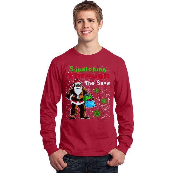 Funny Christmas Bigfoot Long Sleeve Shirt