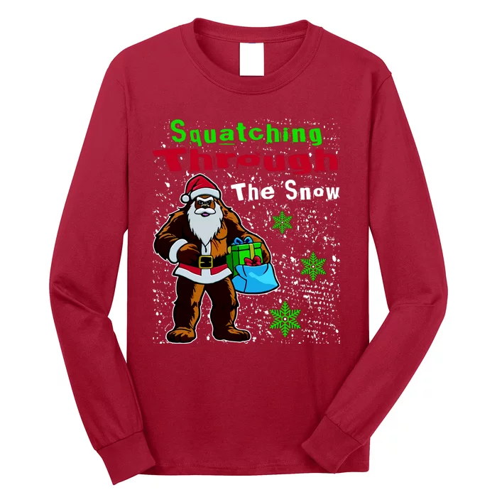 Funny Christmas Bigfoot Long Sleeve Shirt