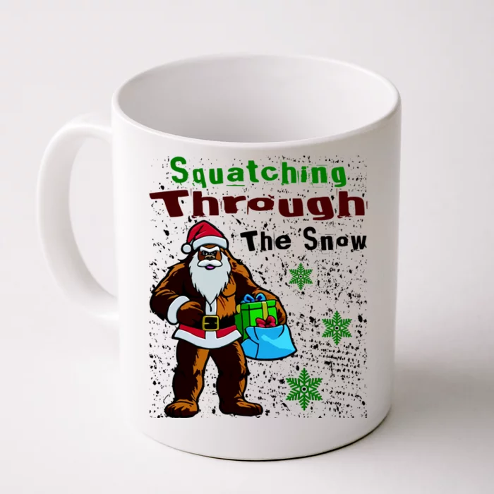 Funny Christmas Bigfoot Front & Back Coffee Mug