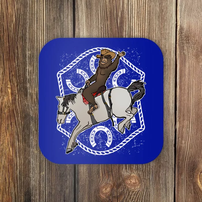 Funny Cow Bigfoot Riding Horse Country Lover Gift Coaster