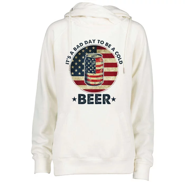 Funny Cold Beer Vintage 4th Of July Tank Top Womens Funnel Neck Pullover Hood