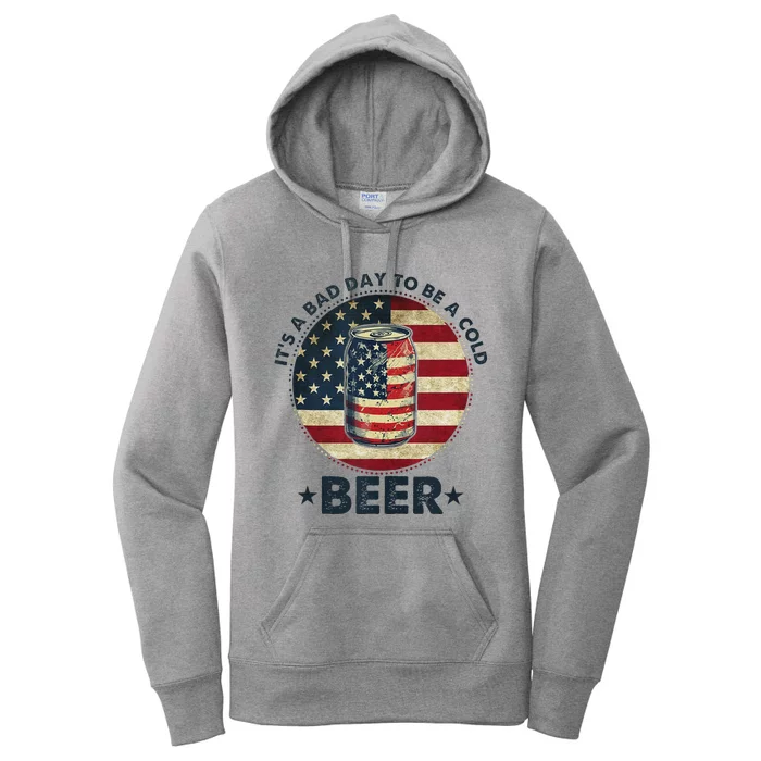 Funny Cold Beer Vintage 4th Of July Tank Top Women's Pullover Hoodie