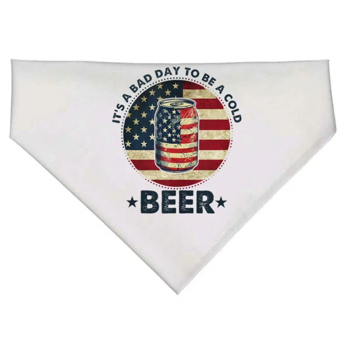 Funny Cold Beer Vintage 4th Of July Tank Top USA-Made Doggie Bandana