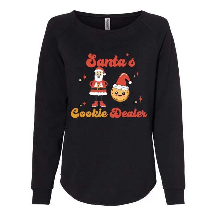 Funny Christmas Baker Santa’S Cookie Dealer Witty Gift Womens California Wash Sweatshirt