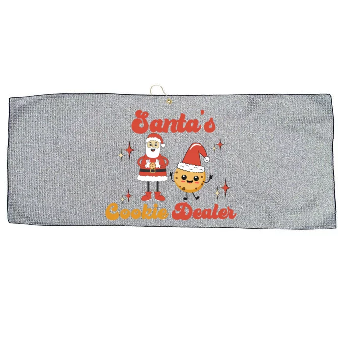 Funny Christmas Baker Santa’S Cookie Dealer Witty Gift Large Microfiber Waffle Golf Towel