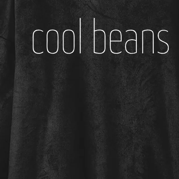 Fun Cool Beans Retro Handwritten Laid Back Lounge Hooded Wearable Blanket