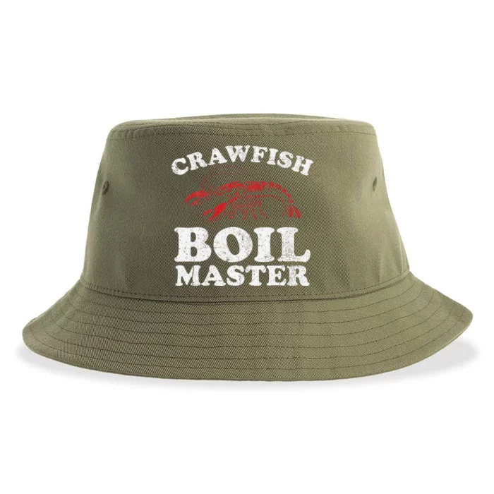 Funny Crawfish Boil Master Crawdaddy Cajun Mardi Gras Party Sustainable Bucket Hat