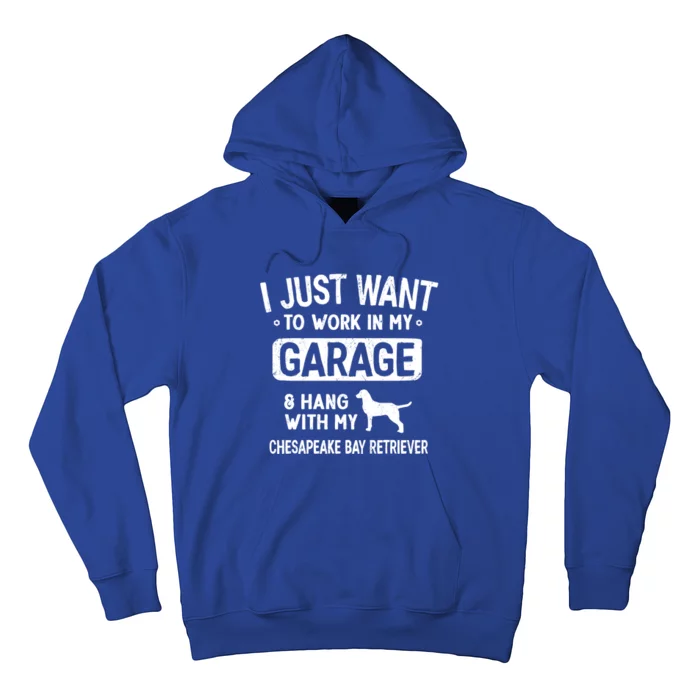 Funny Chesapeake Bay Retriever Dad Garage Hang With Gift Hoodie