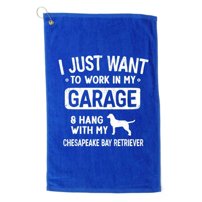 Funny Chesapeake Bay Retriever Dad Garage Hang With Gift Platinum Collection Golf Towel