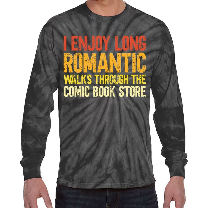 Funny Comic Book Lovers Comic Book Reader Comic Book Fans Tie-Dye Long Sleeve Shirt